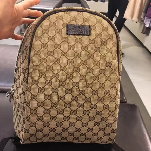 gucci canvas backpack